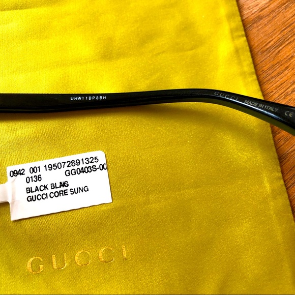 Gucci GG0403S-001 Unisex 51mm Black Sunglasses,100% UV protection. Preowned. - Picture 8 of 9